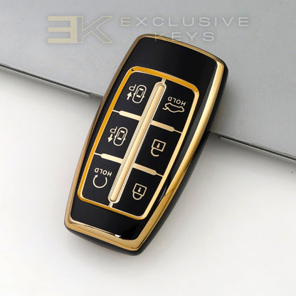 Genesis 6-Button Key Fob Cover – Remote Start & Parking Assist Version