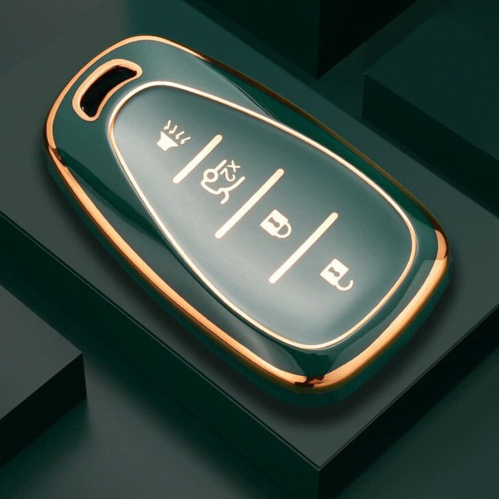 Case for Chevrolet Chevy, Camaro, Cruze, Malibu, Sonic, Volt, Tracker, Spark, Bolt and Trax (4 Botones)