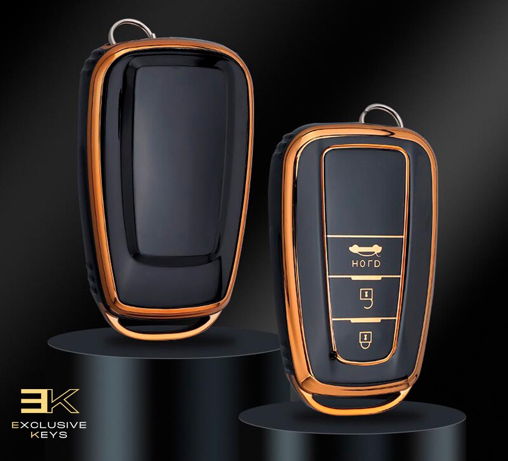 Case for Toyota Corolla, Prius, Camry, CHR, C-HR, RAV4, Altis, Land Cruiser and Prado (3 Buttons)