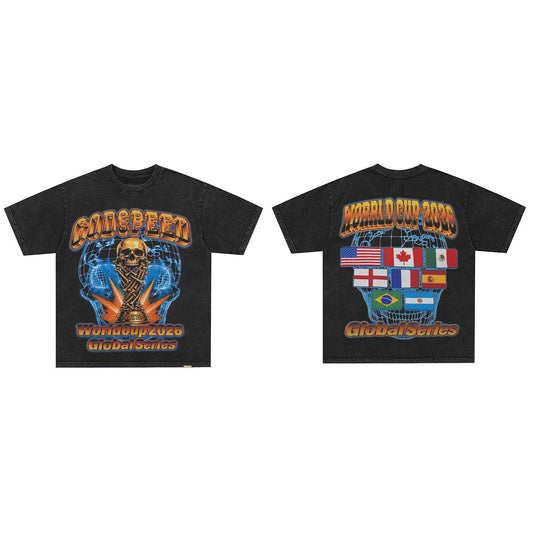 GodSpeed World Cup 2026 Washed Black T-Shirt