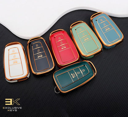 Case for Toyota Corolla, Prius, Camry, CHR, C-HR, RAV4, Altis, Land Cruiser and Prado (3 Buttons)