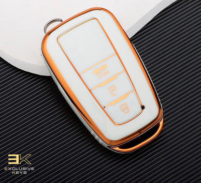 Case for Toyota Corolla, Prius, Camry, CHR, C-HR, RAV4, Altis, Land Cruiser and Prado (3 Buttons)