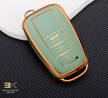 Case for Toyota Corolla, Prius, Camry, CHR, C-HR, RAV4, Altis, Land Cruiser and Prado (3 Buttons)