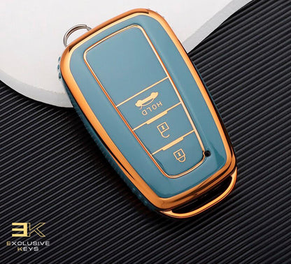 Case for Toyota Corolla, Prius, Camry, CHR, C-HR, RAV4, Altis, Land Cruiser and Prado (3 Buttons)
