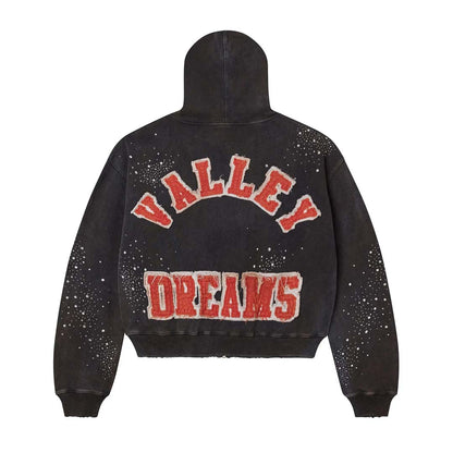 Vale Forever Pluto Clustered Zip Up Hoodie Black